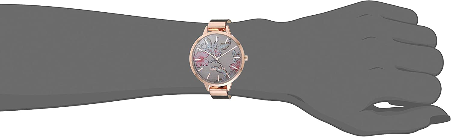 Nine West Women's Floral Dial Strap Watch - Image 3